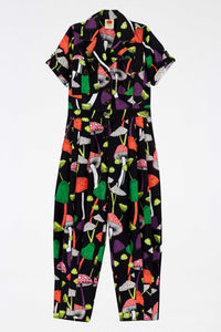 Combinaison Mushroom en gabardine de coton - Noir