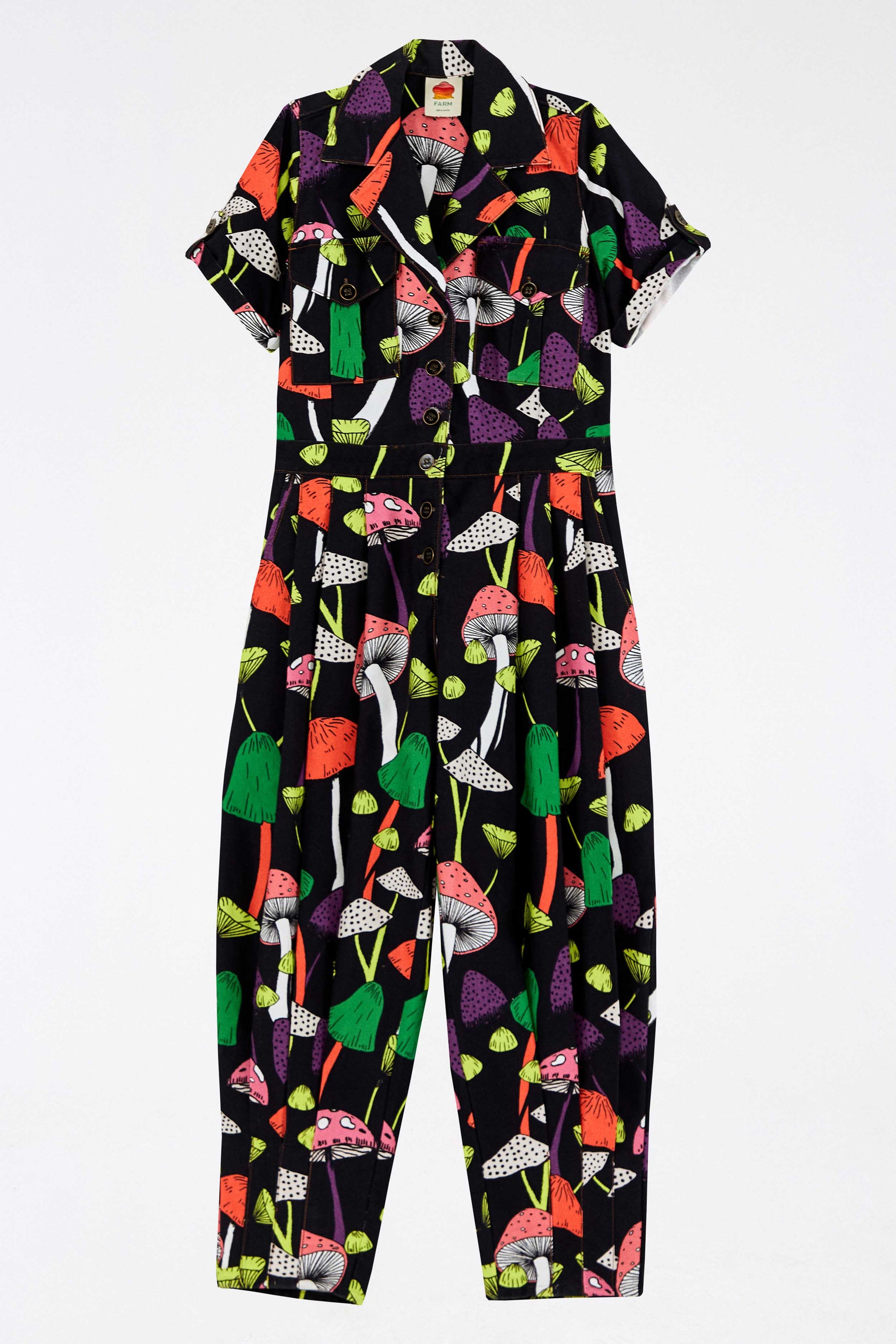 Combinaison Mushroom en gabardine de coton - Noir