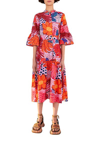 Lilac Colorful Party Robe midi - Lilac Colorful Party