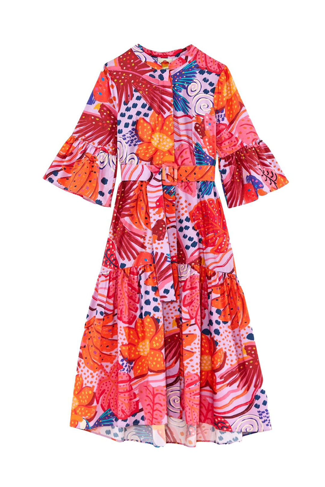 Lilac Colorful Party Robe midi - Lilac Colorful Party