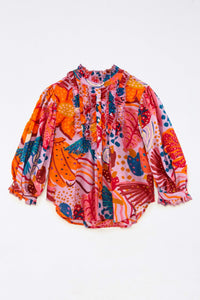 Blouse Colorful Party en coton - Rose