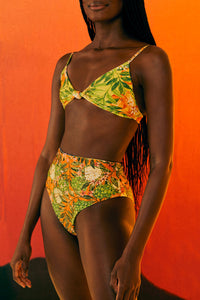 Bas de bikini taille haute Caipirinhra - Jaune