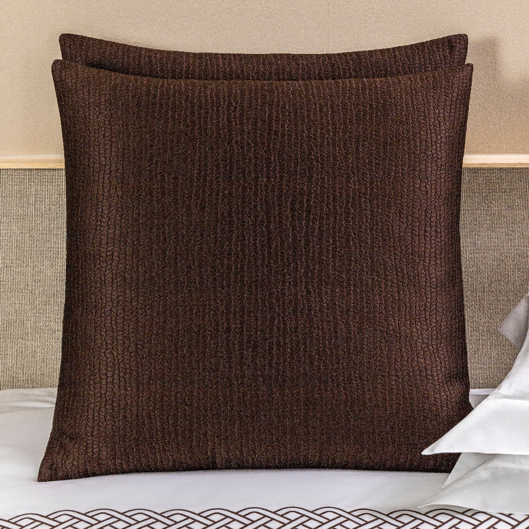 Earth luxury pillowcase, cotton - Umber brown