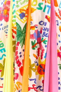 Robe longue Good Vibes en coton - Multicolore