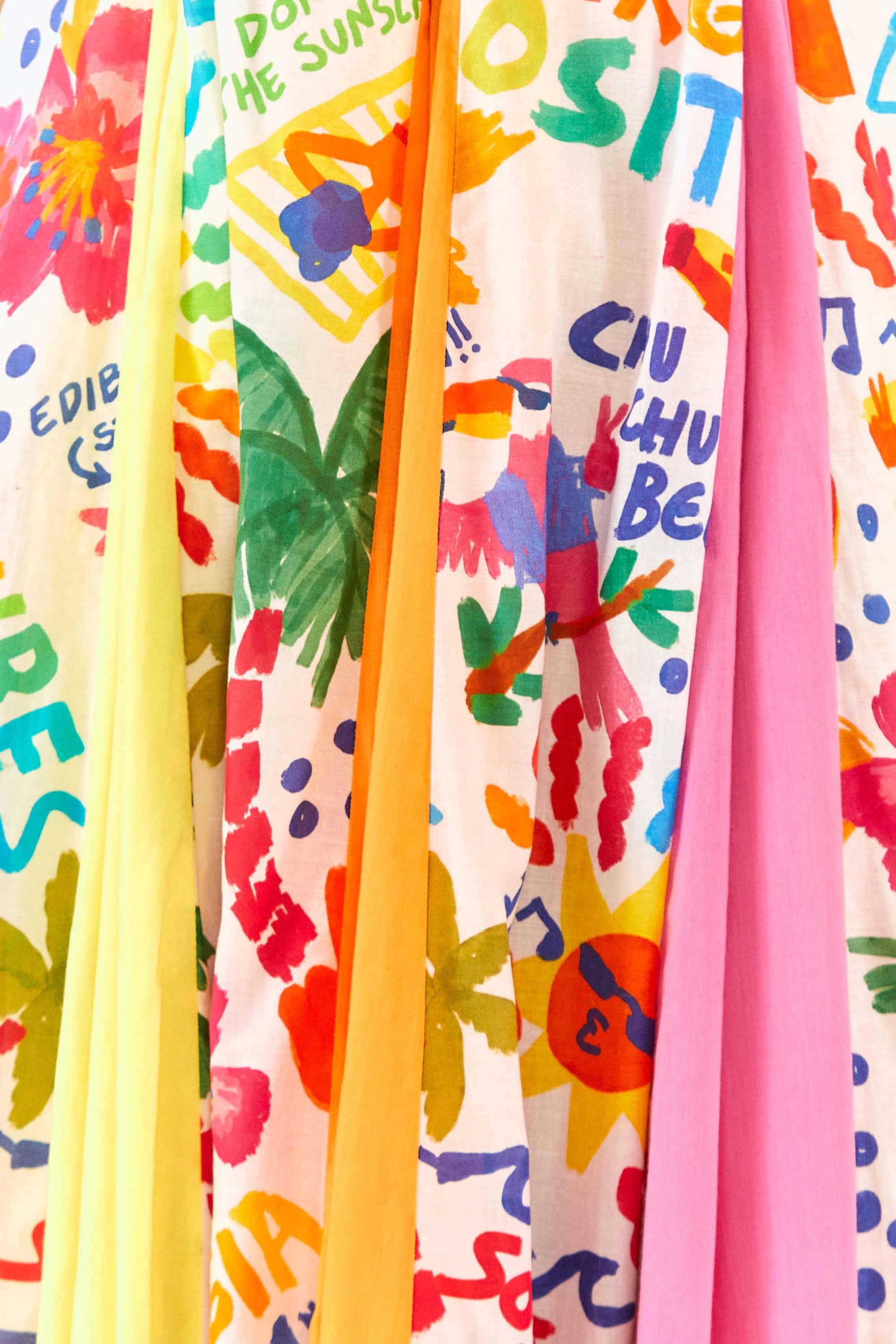 Robe longue Good Vibes en coton - Multicolore