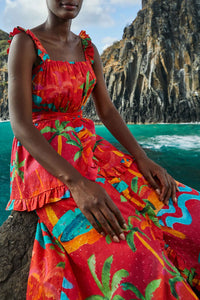 Robe longue Ipanema en coton - Orange