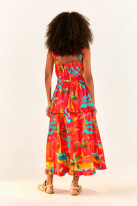 Robe longue Ipanema en coton - Orange