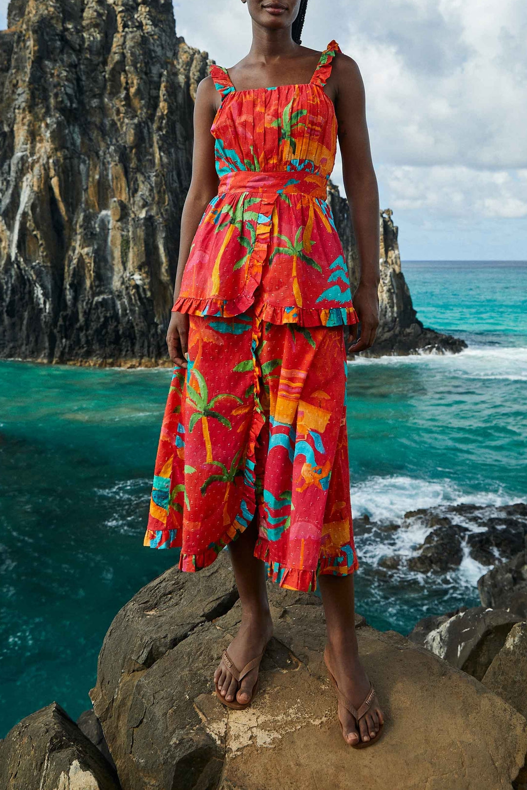 Robe longue Ipanema en coton - Orange