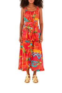 Robe longue Ipanema en coton - Orange