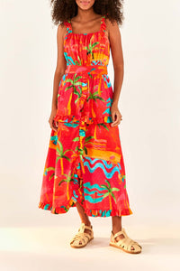Robe longue Ipanema en coton - Orange