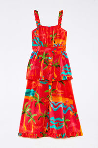 Robe longue Ipanema en coton - Orange