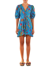 Robe courte Ocean Stories en coton - Bleu