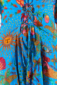 Robe courte Ocean Stories en coton - Bleu