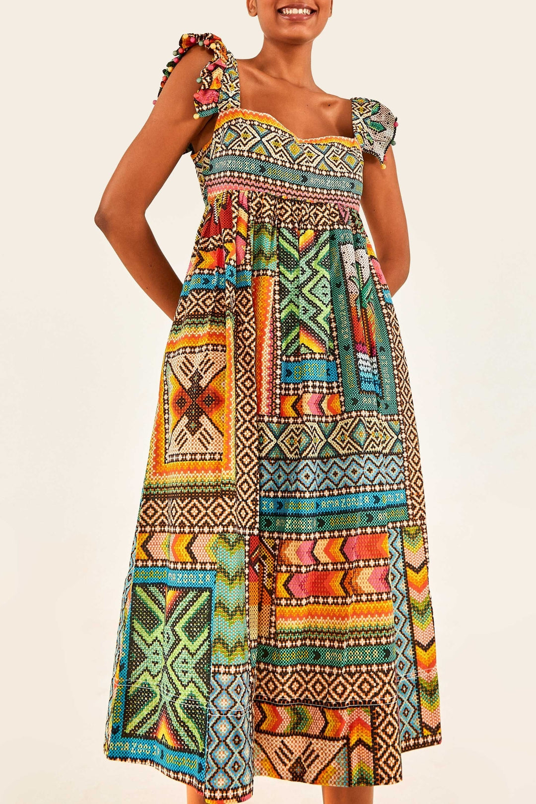 Robe midi Banana - Vert