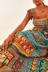 Robe midi Banana - Vert