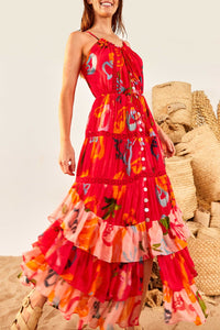 Robe longue Fruits Ocean - Multicolore