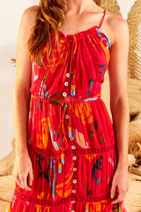 Robe longue Fruits Ocean - Multicolore