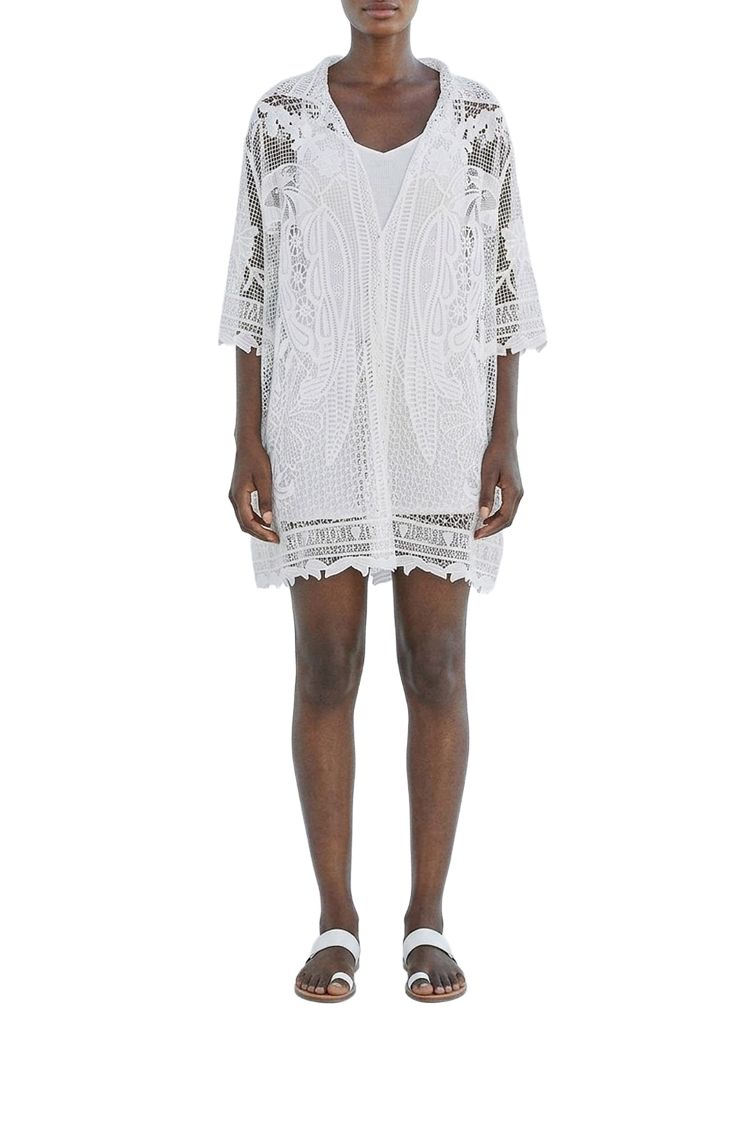 Tropical Wind Guipire Shirt - White