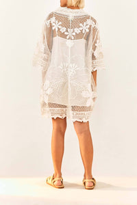 Tropical Wind Guipire Shirt - White