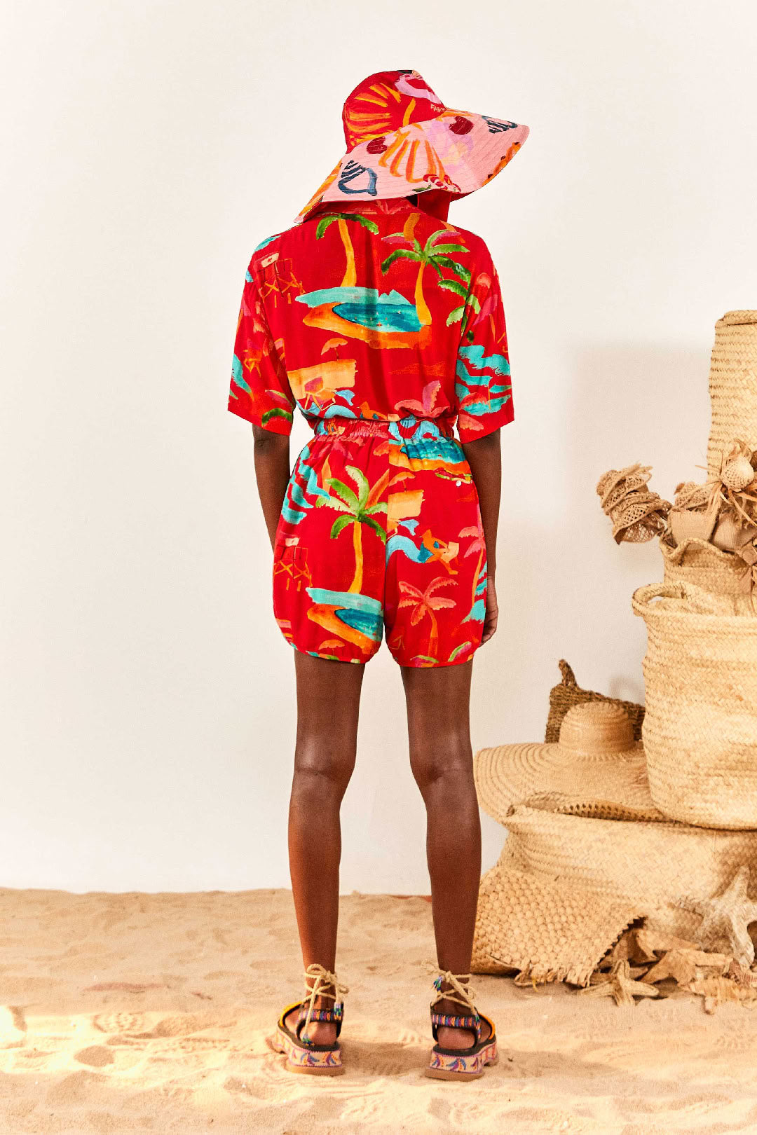 Ipanema printed shorts - Red