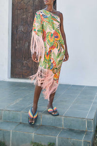 Macaw Leaves Robe midi - Macaw Leaves