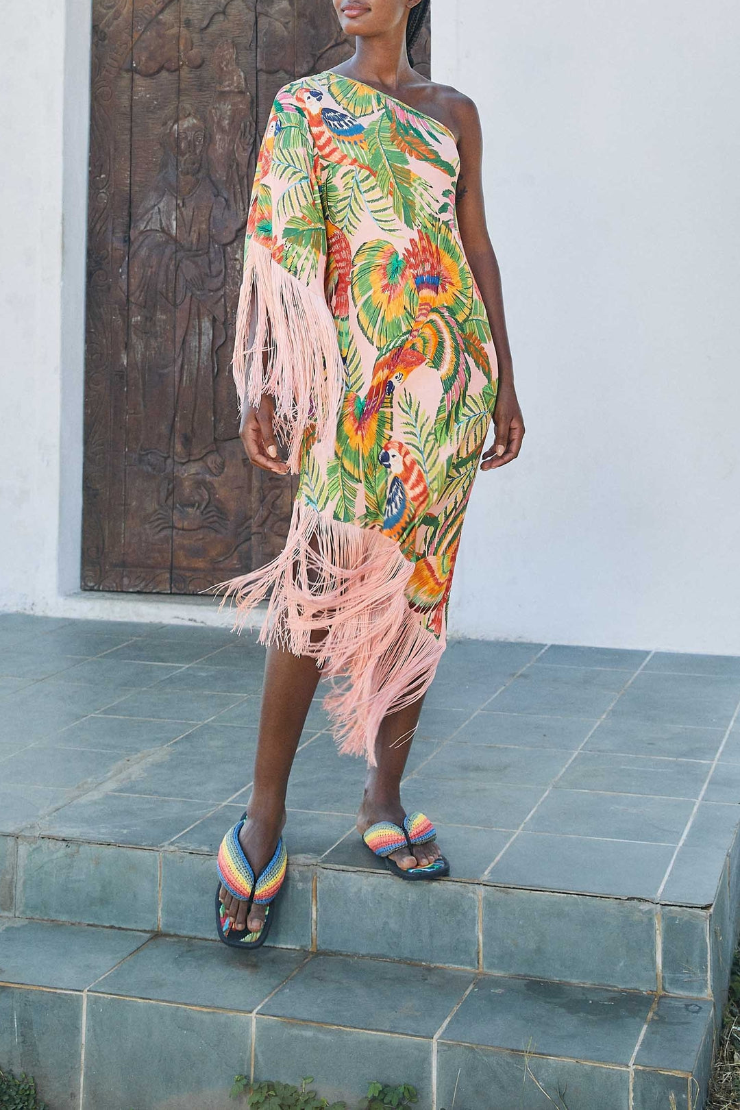 Macaw Leaves Robe midi - Macaw Leaves