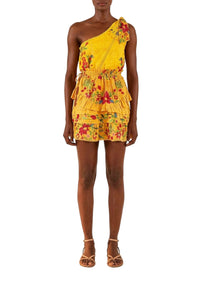Jupe courte Flower Dream - Jaune