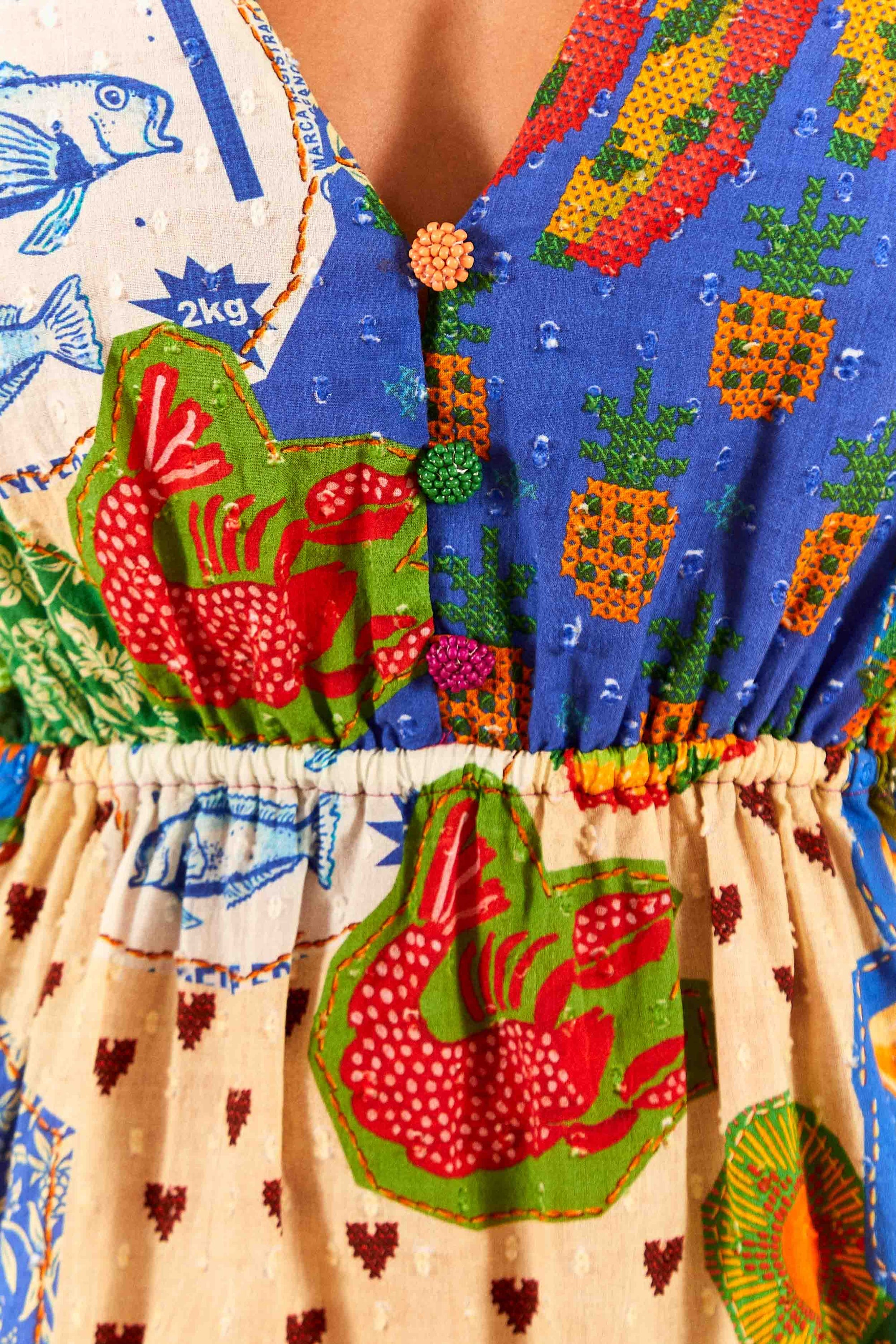 Robe courte Sunny Mix - Multicolore