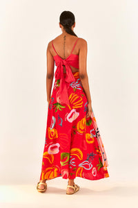 Fruits Ocean maxi skirt - Pink