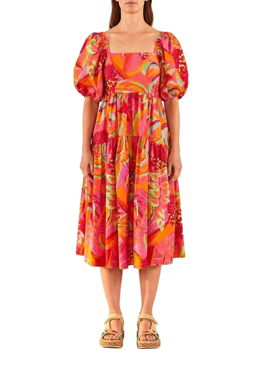 Robe midi Fruit Brush - Orange