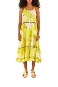 Yellow Neon Garden Robe midi - Yellow Neon Garden