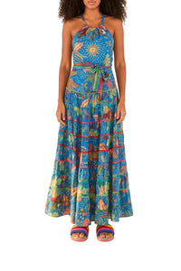 Robe longue Ocean Stories - Bleu
