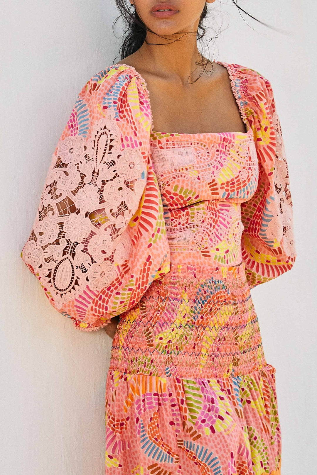 Blouse Bananas à pois en coton - Jaune