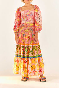 Blouse Bananas à pois en coton - Jaune