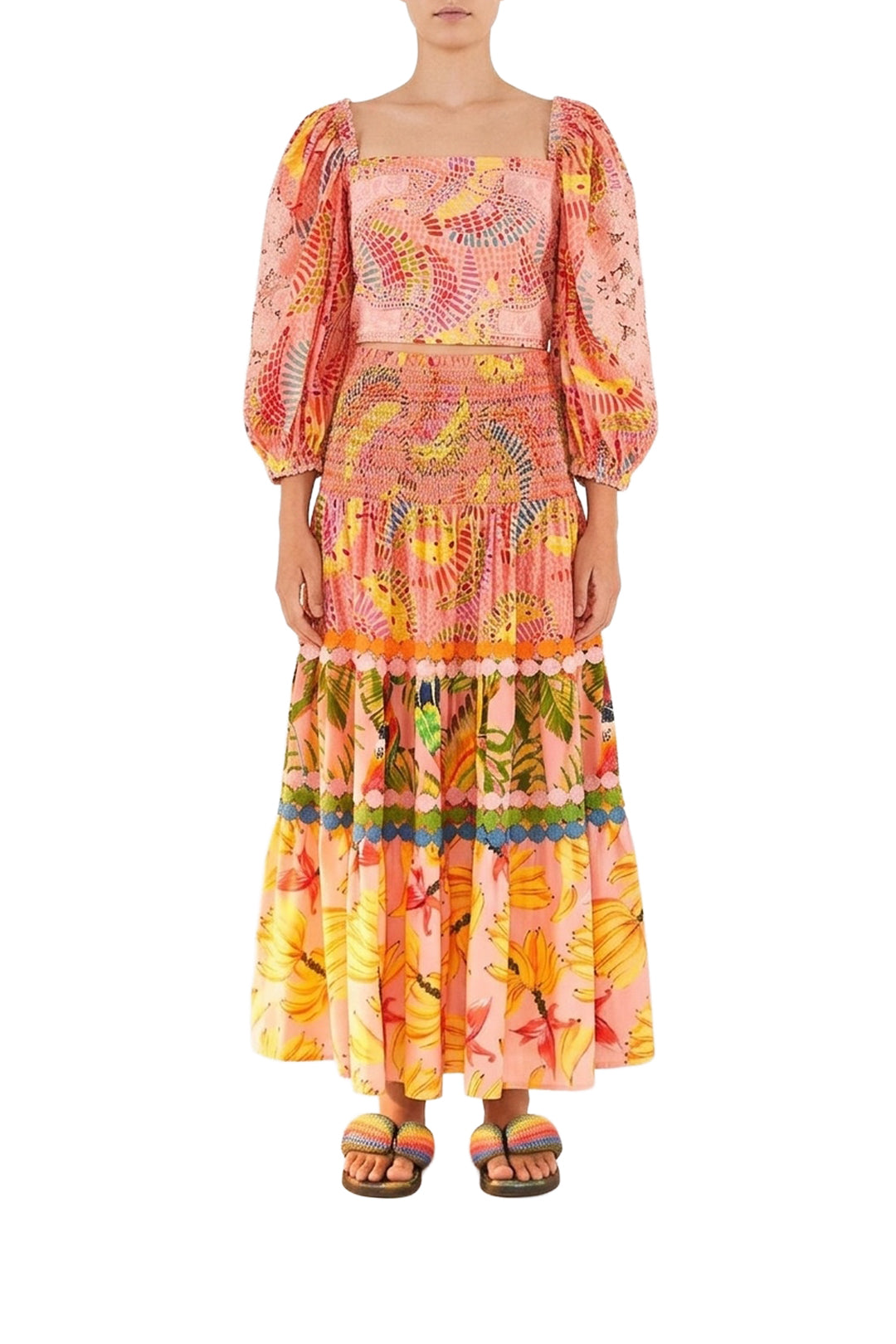 Blouse Bananas à pois en coton - Jaune