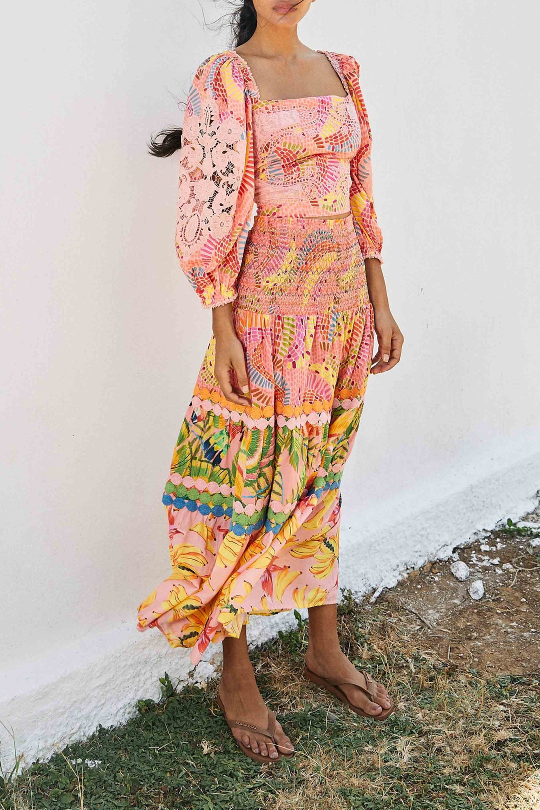 Blouse Bananas à pois en coton - Jaune