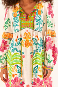 Robe longue en lin - Beige