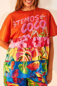 Blouse T-shirt Temos Coco - Multicolore