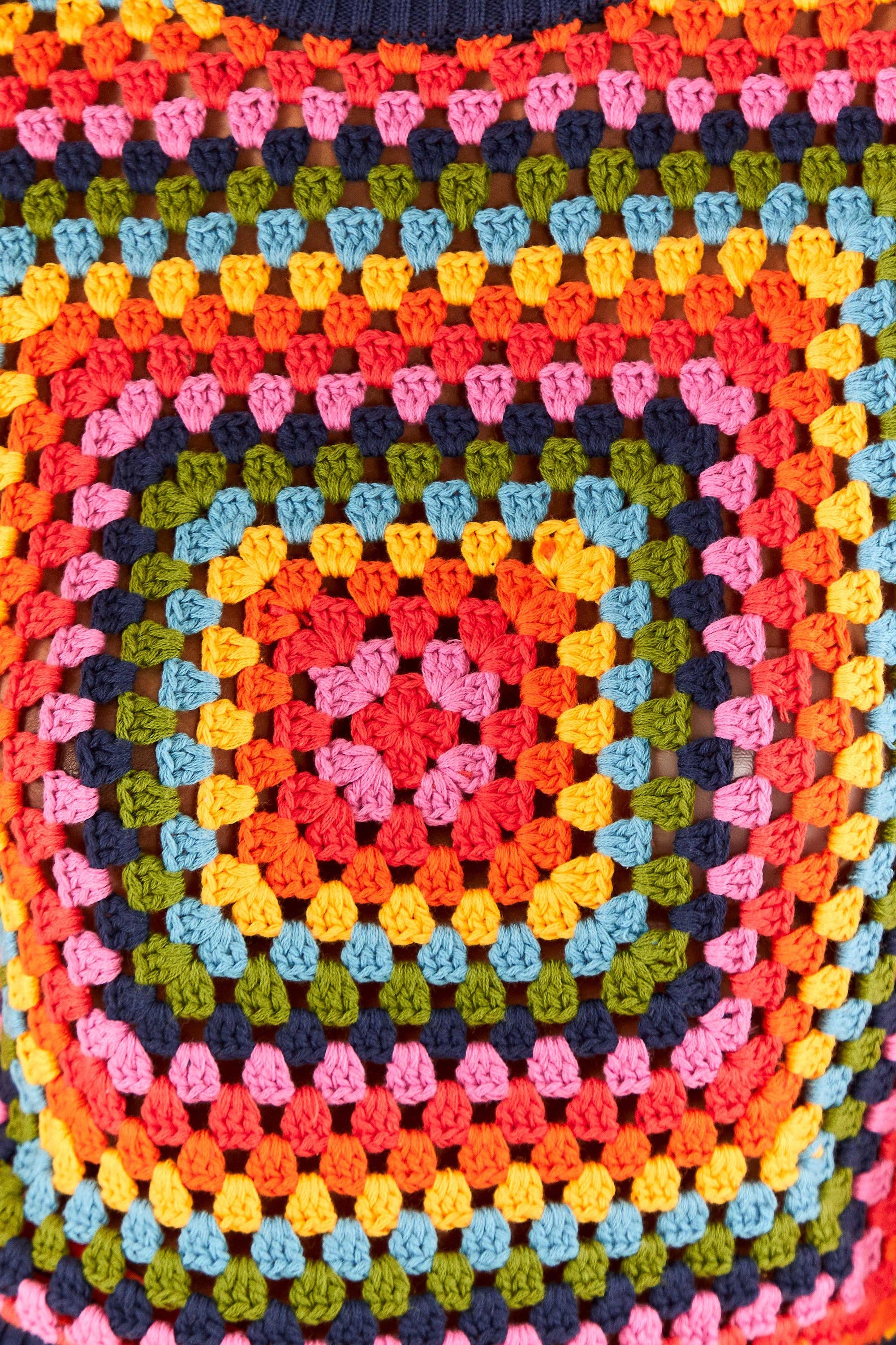 Pull Sunset Stripes en crochet - Multicolore