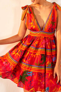 Robe courte Good Vibes - Rouge