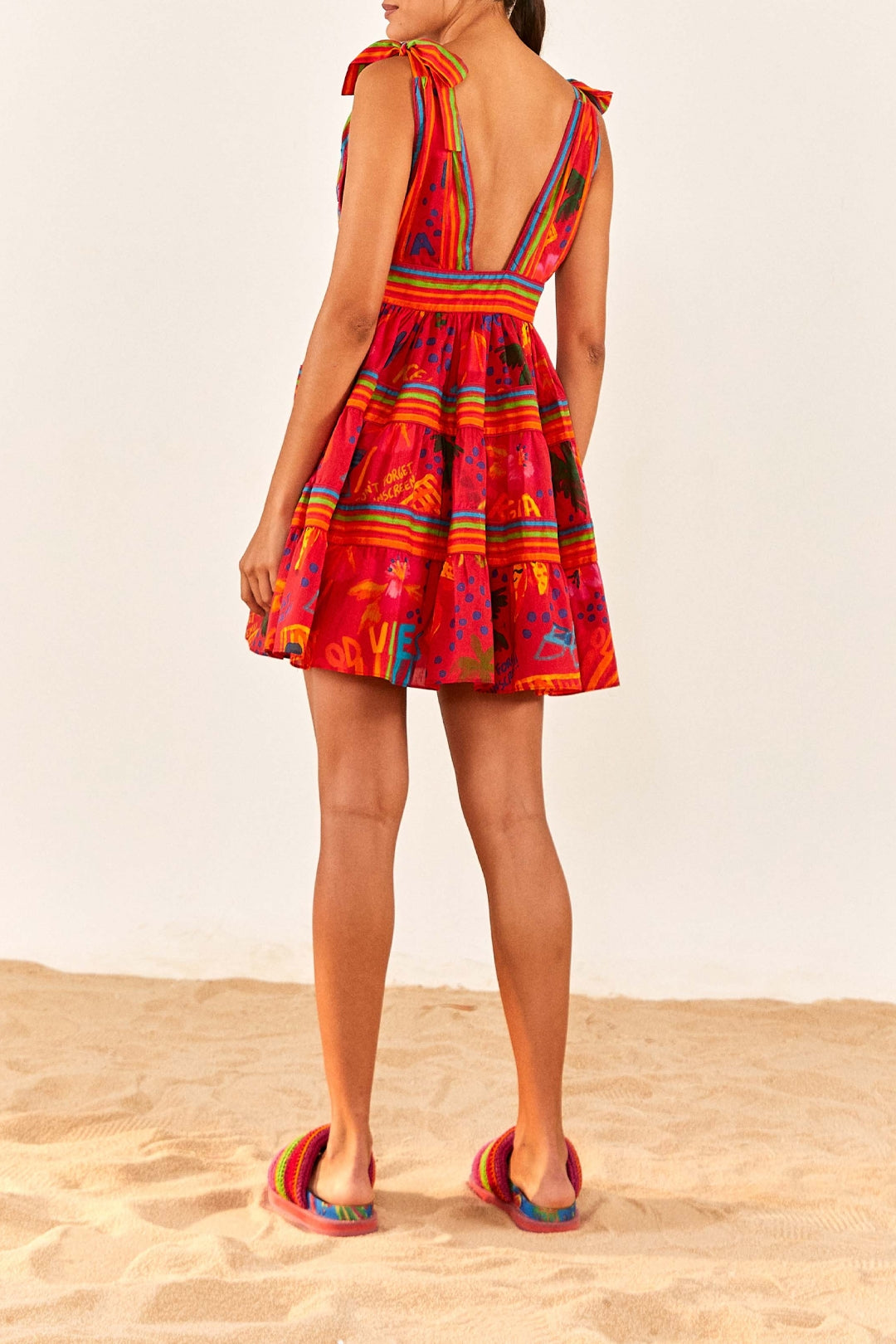Robe courte Good Vibes - Rouge