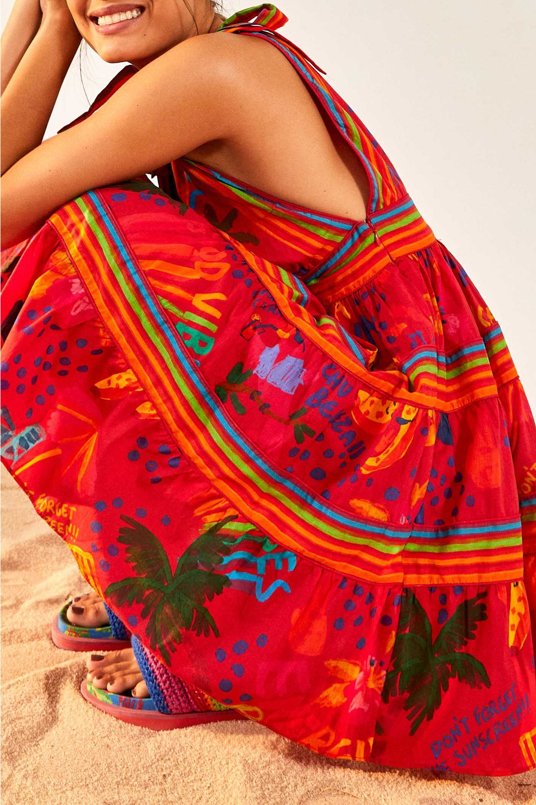 Robe courte Good Vibes - Rouge