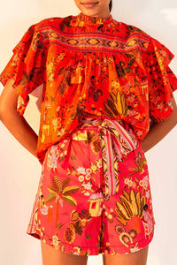 Secret Garden blouse - Red