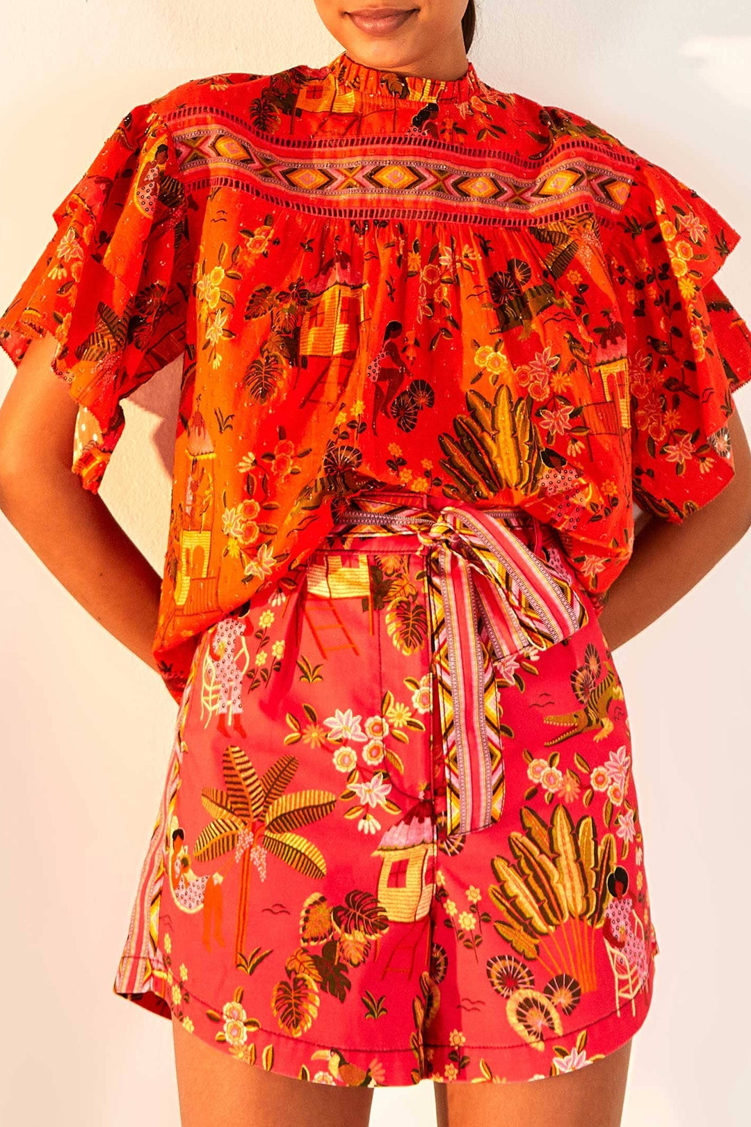 Secret Garden blouse - Red