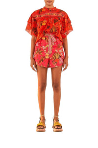 Secret Garden blouse - Red