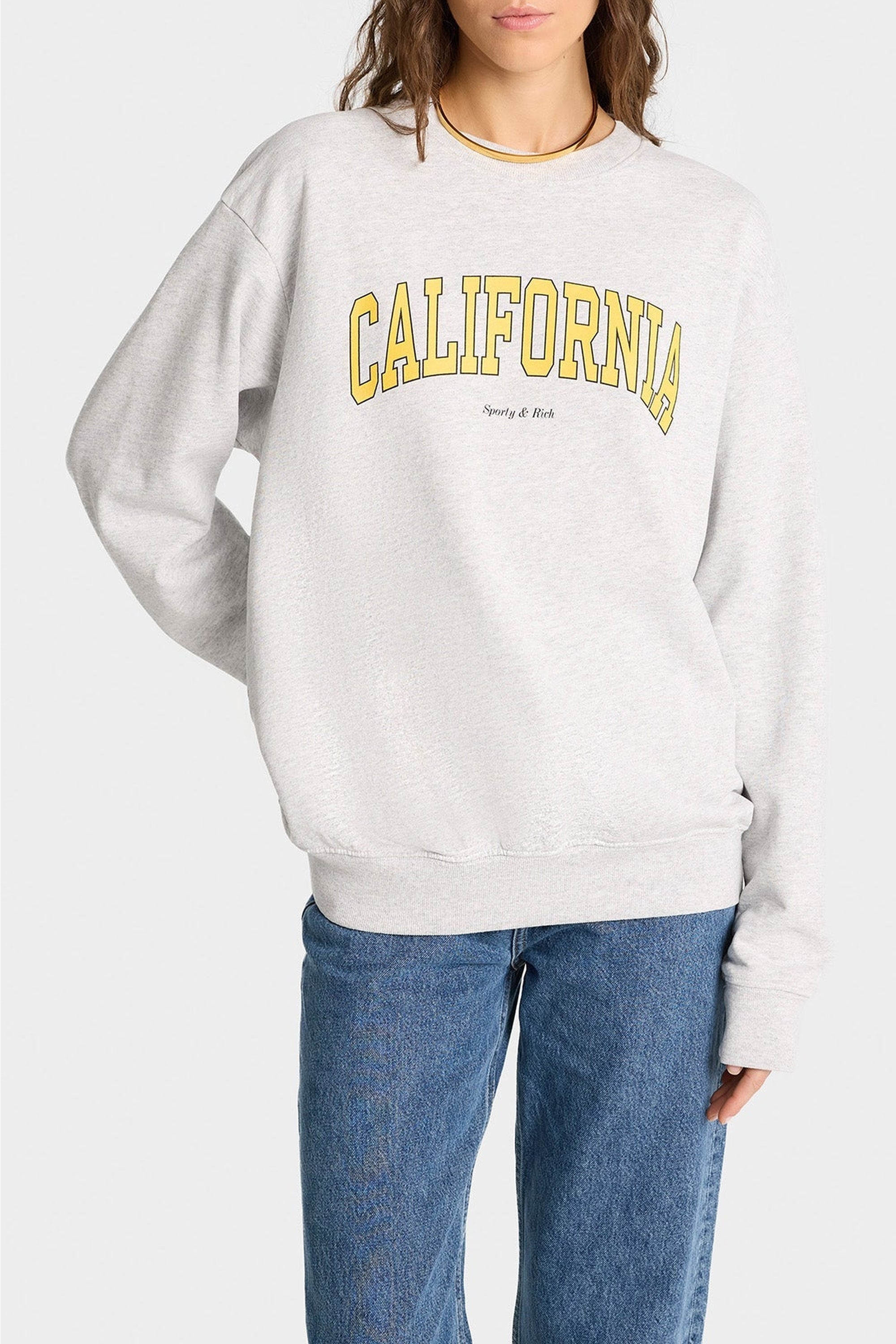 Sweatshirt California imprimé - Heather Gray