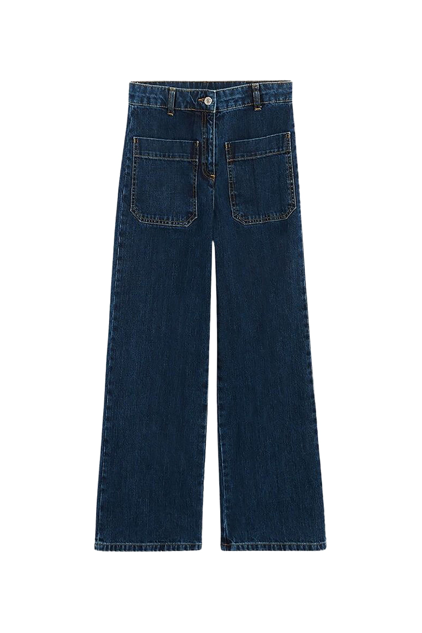 Pantalon cropped Helias en denim - Indigo
