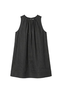 RECO : 130 // Robe courte Ema en lin - Noir