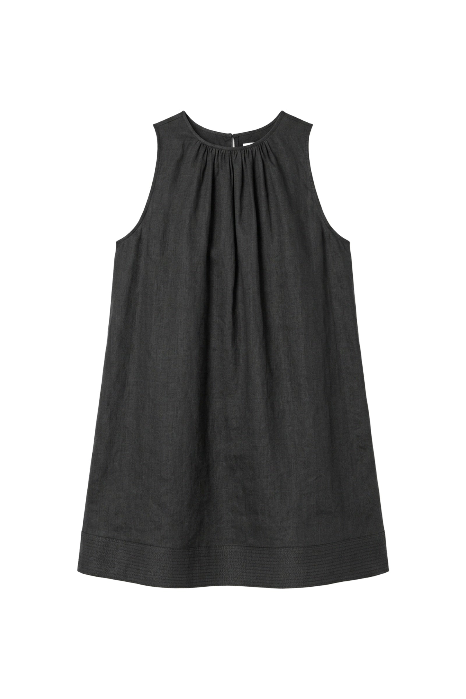 RECO : 130 // Robe courte Ema en lin - Noir