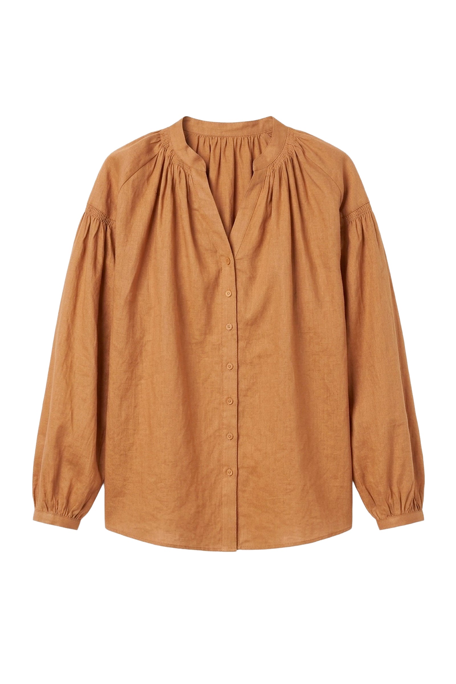 Blouse Nipoa en lin - Caramel